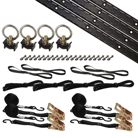 Us Cargo Control 8' Single Tie Down System - Black MSK8BL